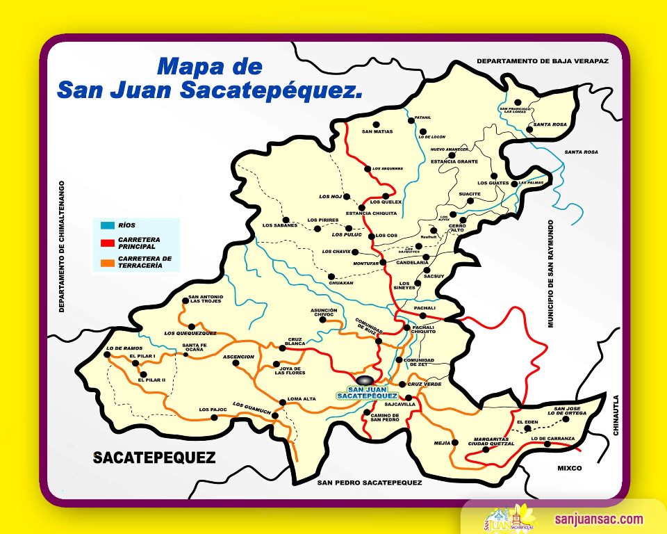 Mapa de San Juan Sacatepéquez