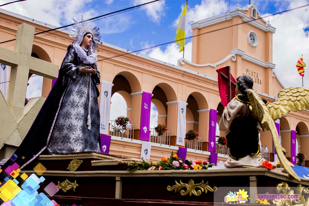 20 Viernes Santo Parroquia San Juan Bautista San Juan Sacatepequez Santo Viacrucis Virgen de Dolores