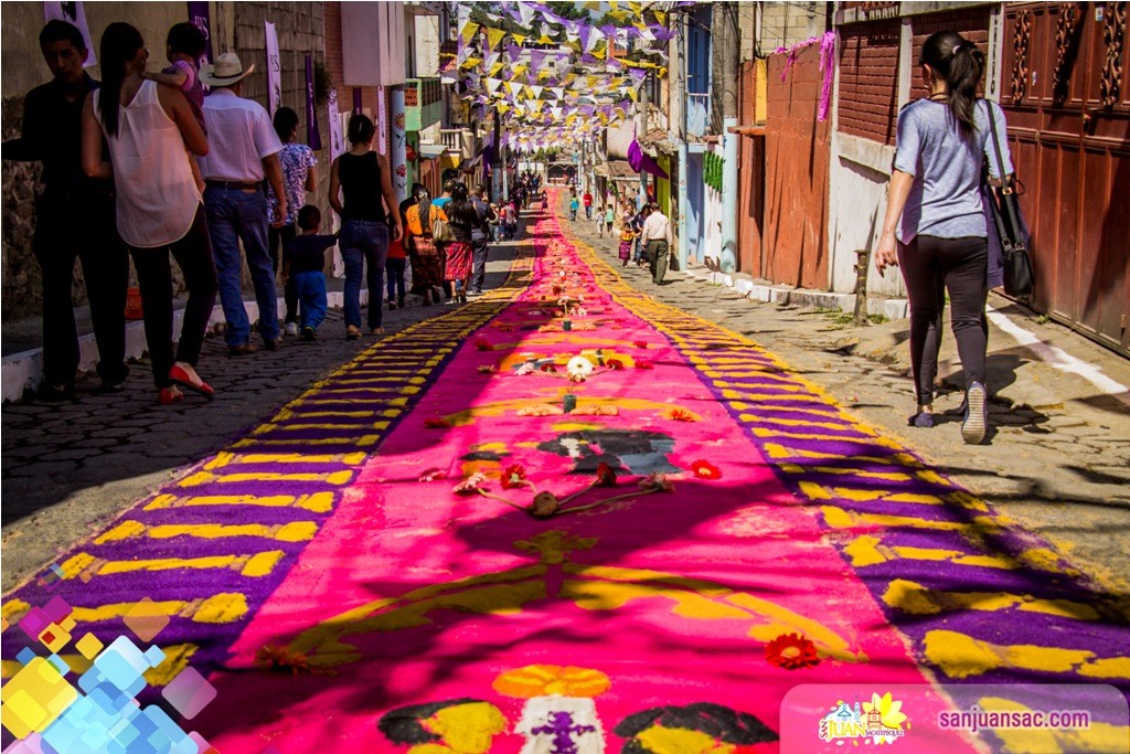 2. Alfombra Jueves Santo San Juan Sacatepequez Asociacion 3 de Mayo