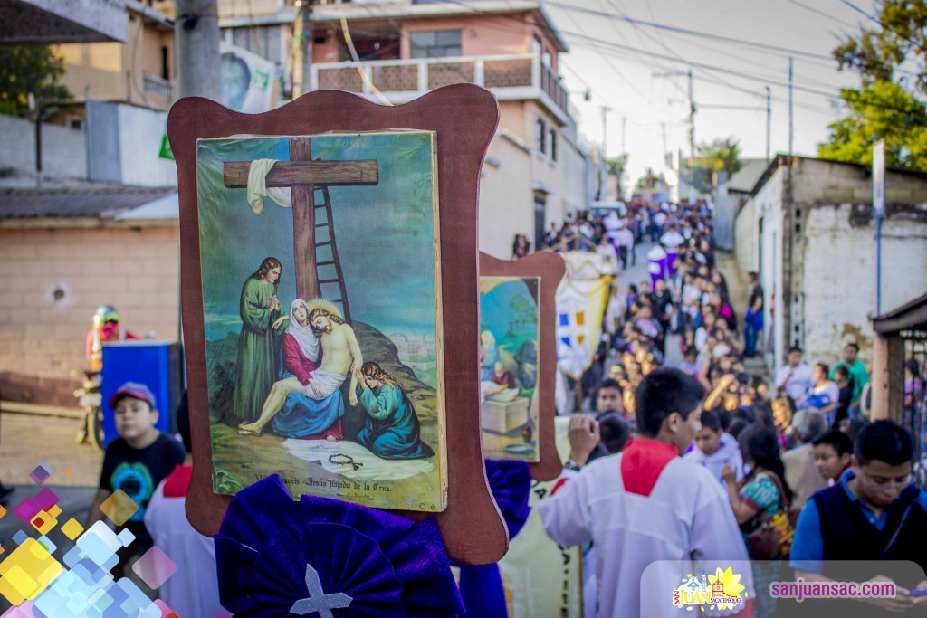 9. Miercoles Santo en San Juan Sacatepequez 2016 Procesión de Jesus de la Caida